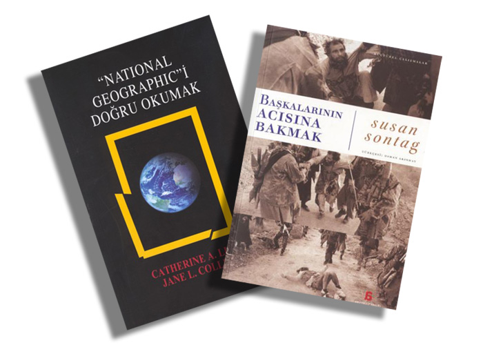 National Geographic'i Dogru Okumak ve Baskalarinin Acisina Bakmak kitaplarinin kapaklari